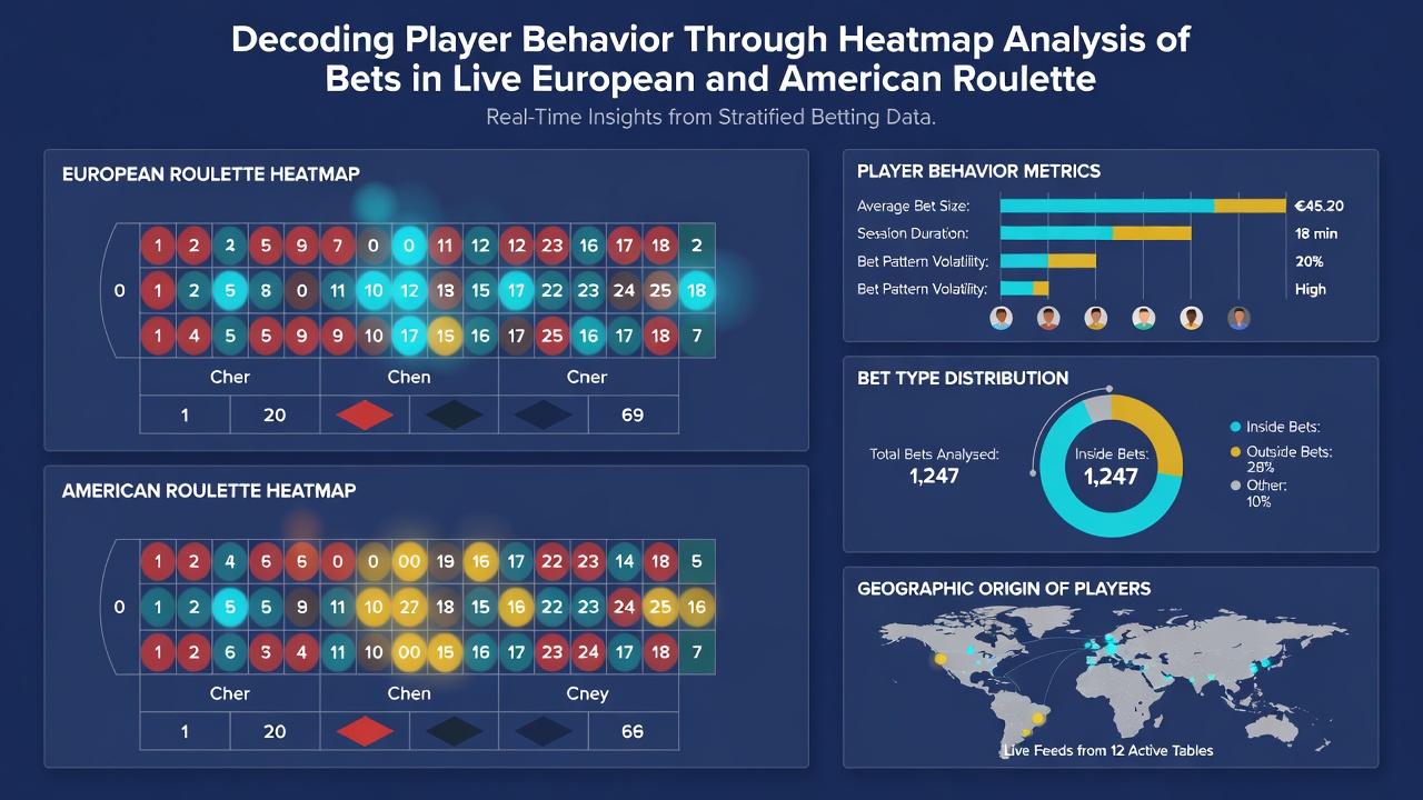 Vergleichende Heatmaps Europäisches versus Amerikanisches Roulette