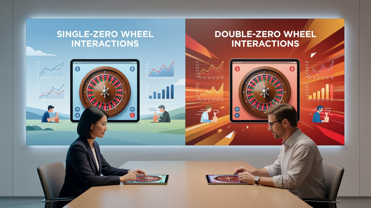 Vergleich von Interaktionsmustern auf Tablets mit Single-Zero- und Double-Zero-Rädern unter verschiedenen Hintergrundthemen